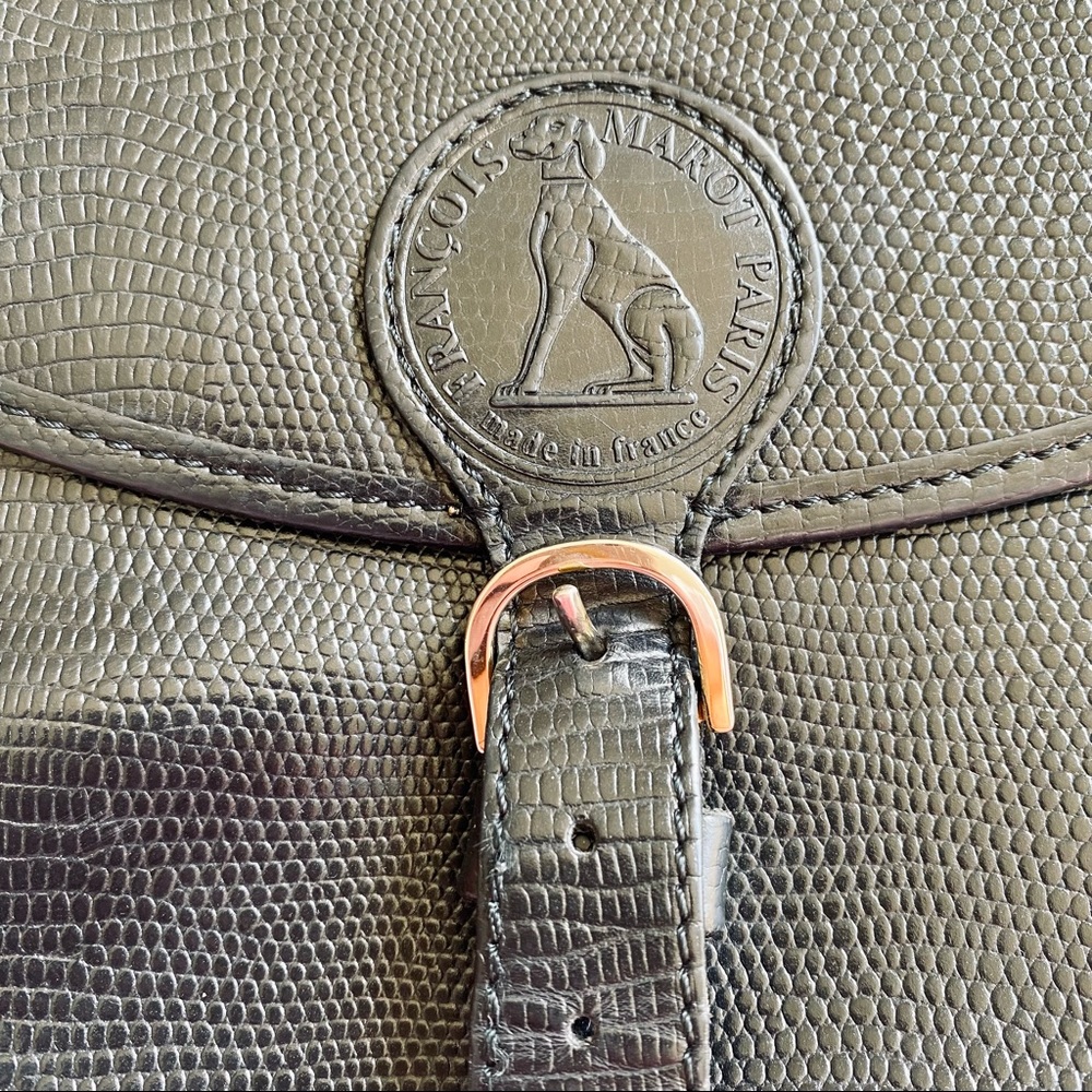 Vintage Francois Marot Black Epi Leather Crossbody - Picture 3 of 7